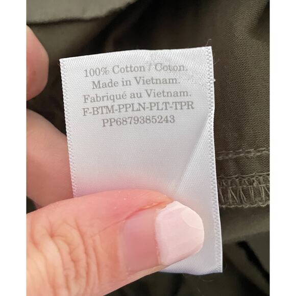 Everlane Poplin High Rise Pleated Cotton Pleated Chino Pants Green Size 2 - Picture 11 of 12